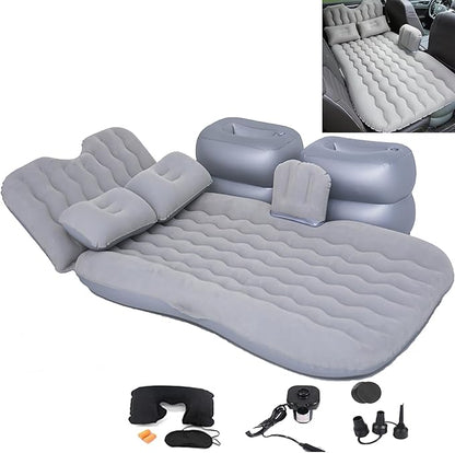 Inflatable Car Air Mattress Back Seat Bed,Thickened Car Travel Camping Air Mattress with Air Pump,Blow Up Bed Portable Car Sleeping Mattress for Car Universal SUV