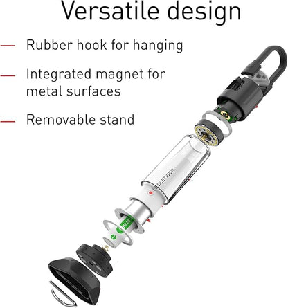 Ledlenser, ML6 Warm White Light Camping Lantern, LED with Micro Prism Technology, 750 Lumens, USB Rechargeable, Backpacking, Hiking, Camping, Black