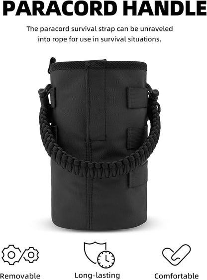 Water Bottle Holder Bag with Molle Strap - Water Bottle Carrier Pouch for Walking, Gym, Camping, Fishing, Hunting 32oz, 64oz, 128oz One Gallon Tactical Carrier Holder