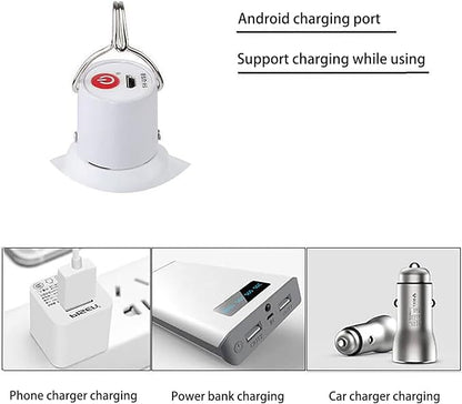 [800 Lumens] Rechargeable Camping Lantern , IPX7 Waterproof LED Emergency Light - 1200mAh Battery, USB Charging, 5 Light Modes for Tent/Hiking/Hurricane (20W)