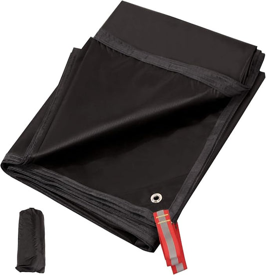 REDCAMP Ultralight Tent Footprint, PU 2000 Waterproof Camping Tent Tarp with Drawstring Carrying Bag for Ground Camping Hiking (71"x87" UL Black)