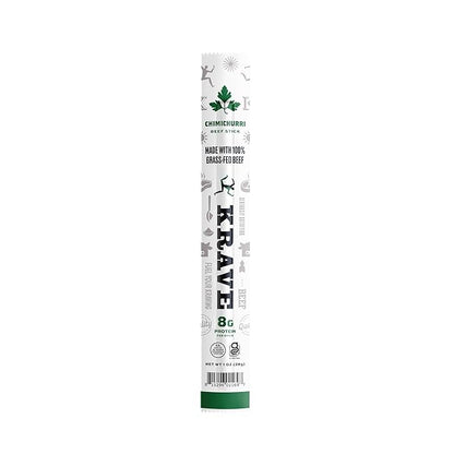 Krave, Beef Sticks (1 Ounce Sticks, Pack of 10) - 100% Grass Fed Beef, 100 Calories Per Stick, Good Source of Protein (10 Pack, Chimichurri)