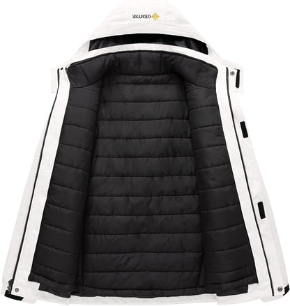 GEMYSE Men's Waterproof 3-in-1 Ski Snow Jacket Puffer Liner Insulated Winter Coat