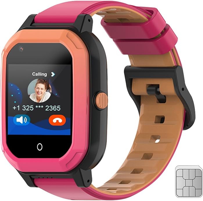 Wonlex GPS Smart Watch for Kids, 4G Smartwatch with SIM Card, 1.4" Phone Watch with Video Calls, Voice Chat, SOS, Camera, Pedometer, Alarm, Games for Boys Girls Aged 3-12 Years Old