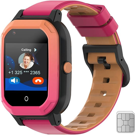 Wonlex GPS Smart Watch for Kids, 4G Smartwatch with SIM Card, 1.4" Phone Watch with Video Calls, Voice Chat, SOS, Camera, Pedometer, Alarm, Games for Boys Girls Aged 3-12 Years Old
