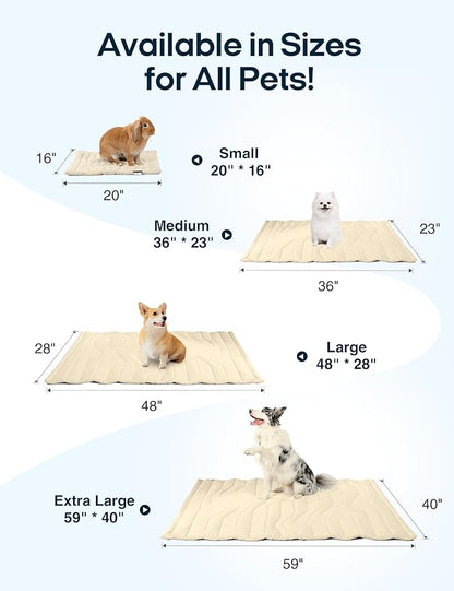 ZonLi Dog Cooling Mat, 59" x 40"Extra Large, Reversible Cooling Pad for Dogs & Cats (Cool & Warm), Durable & Machine Washable, Pet Mat for Crate, Kennel, Bed, Sofa, Glacier Pink