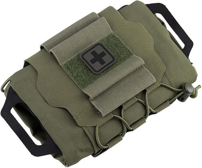 Tactical Medical Molle First Aid Pouch Two Piece System Micro Med kit Emergency Hunting Bag(Medium Size)