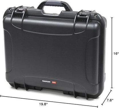 NANUK Large Series 930 Lightweight NK-7 Resin Waterproof Case with Cubed Foam, Black