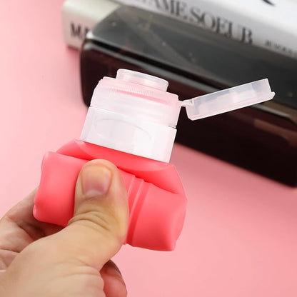 Travel Bottles for Toiletries, Tsa Approved 3oz Travel Size Containers BPA Free Leak Proof Refillable Liquid Silicone Squeezable Travel Accessories for Shampoo Conditioner Lotion (4 Pack)