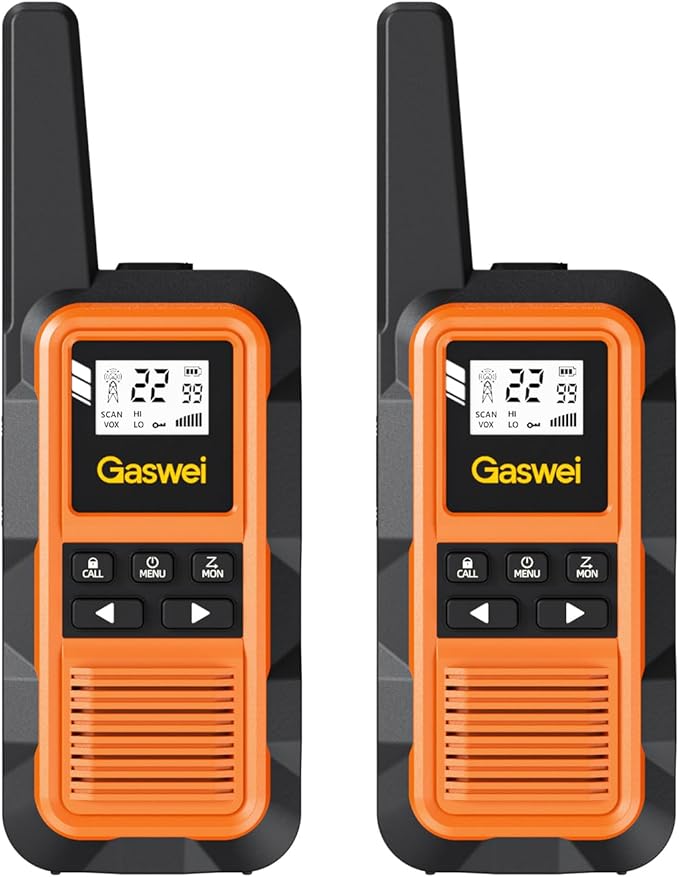 G2pro Walkie Talkies Long Range for Adults, Waterproof, Shock Resistant & Rechargeable Two-Way Radio with VOX 2 Pack(Orange)