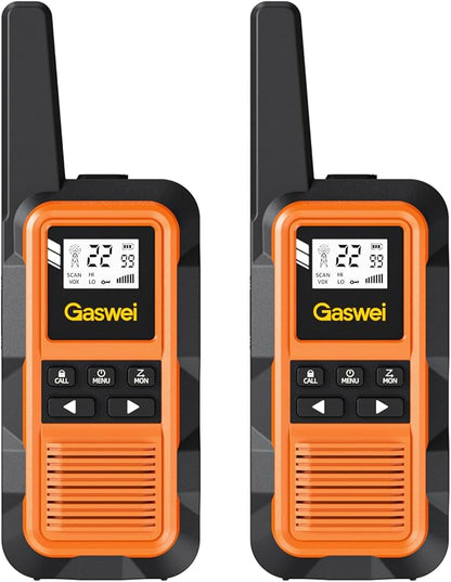 G2pro Walkie Talkies Long Range for Adults, Waterproof, Shock Resistant & Rechargeable Two-Way Radio with VOX 2 Pack(Orange)