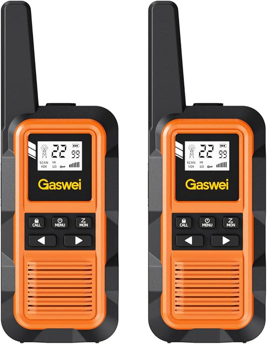 G2pro Walkie Talkies Long Range for Adults, Waterproof, Shock Resistant & Rechargeable Two-Way Radio with VOX 2 Pack(Orange)