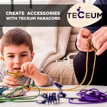 TECEUM Heavy Duty Rope 1000 – 1000ft / 200ft / 100ft / 50ft – 40+ Colors – Utility Rope for Survival & Camping Gear – Nylon String, Camping Rope, para Cord, Utility Nylon Rope, Tent Cord