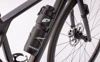Speedfil Speedflask 21 oz. Vacuum Insulated Stainless Steel Cycling Sports Water Bottle with NEW Bounce Back Lid 2.0 (Black)