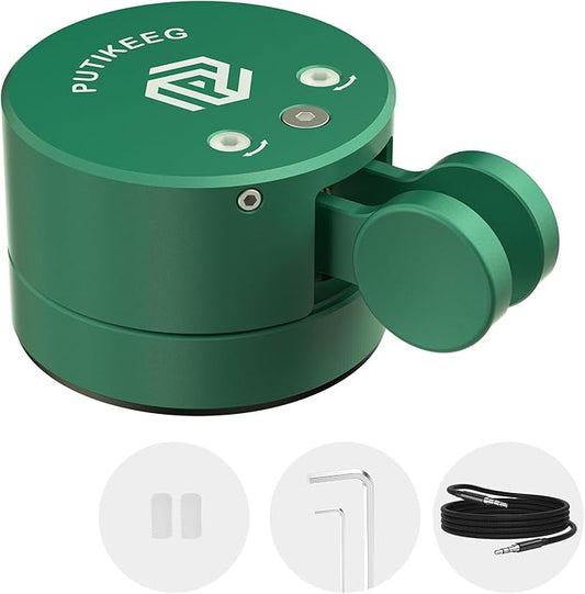 Putikeeg Mini Morse Code Key - CW Dual Paddle with Magnetic Base, Magnetic Return Paddles Morse Lambic Key for Amateur Ham Radio(Green)