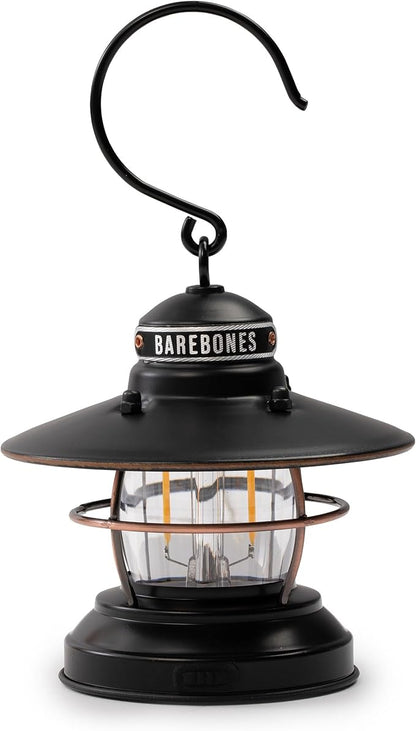 Barebones Edison Mini Vintage Adjustable LED Compact Outdoor Lantern - Essential Gear for Camping, Hiking, Fishing, Tents and Outdoor Adventures