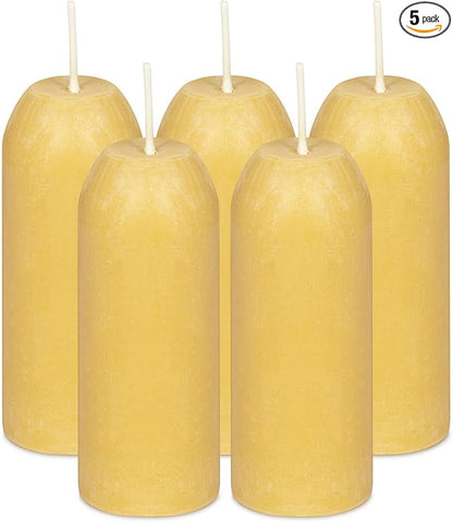 Original Pure Beeswax Lantern Candle - Set of 5, 12H Burn Time, 100% Pure Beeswax Candle, Indoor/Outdoor, Emergency Use