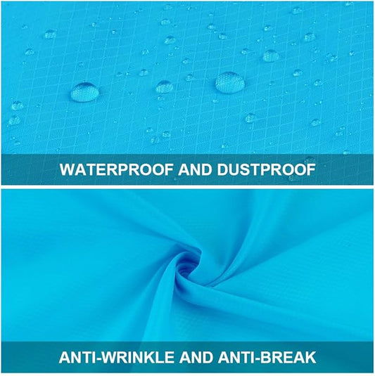 Picnic Blanket, Mini Pocket Beach Mat 78.8 x 82.7IN (5-7 People) Foldable, Lightweight Waterproof Sand Free, Foldable Thin Ground Sheet for Outdoor Camping Hiking Travel - with Hand Strap