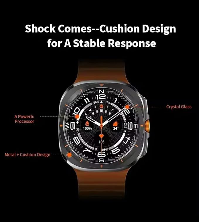 ZESOZ Galaxy Z7 Smartwatch, AMOLED Display, Health and Sport Tracking, 7-Day Battery Life, (Orange)