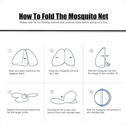 Mosquito Net for Bed, Folded Size 12 inch Portable Camping Travel Mosquito Net, Pop Up Mosquito Tent with Double Entry for King Queen Size Bed (Folded 17 Inch, 71"x79"x59")