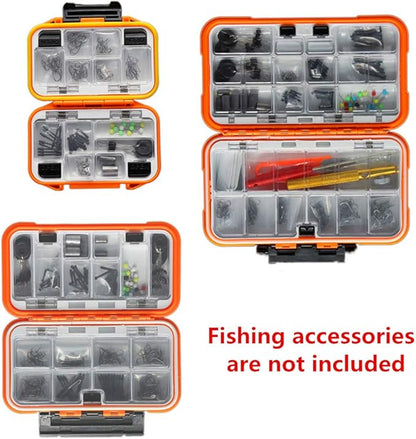 Waterproof Fishing Lure Box Spoon Hooks Baits Storage Tackle Box Containers for Casting Fishing Fly Fishing,Large/Medium/Small Lure Case