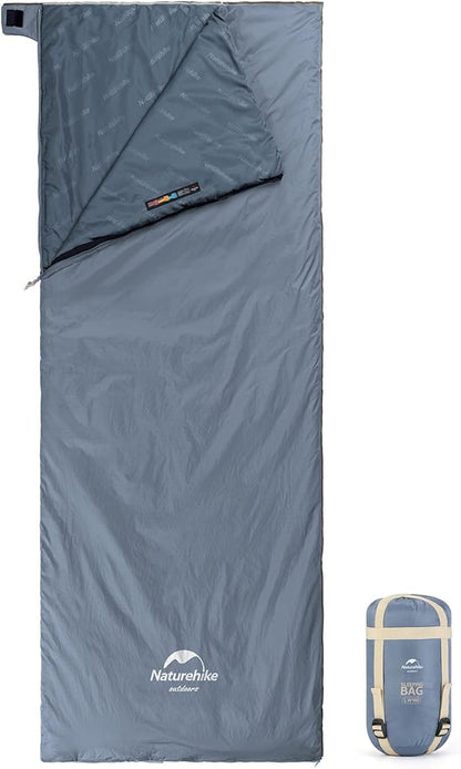 Naturehike Lightweight Compact Sleeping Bag, Envelope Ultralight Backpacking Sleeping Bag Portable, Waterproof, Comfort with Compression Sack for Cold&Warm, Camping, Traveling, Hiking