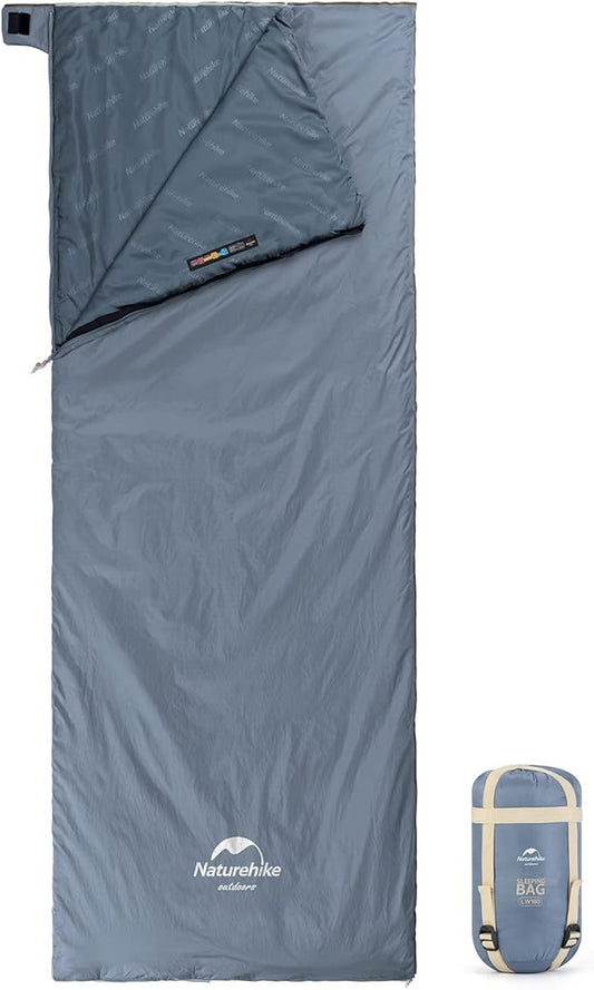 Naturehike Lightweight Compact Sleeping Bag, Envelope Ultralight Backpacking Sleeping Bag Portable, Waterproof, Comfort with Compression Sack for Cold&Warm, Camping, Traveling, Hiking