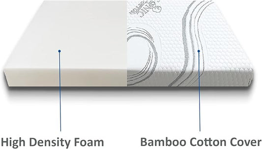FoamRush 6-Inch Truck (36" x 76") Medium Firm High Density Foam RV Mattress Replacement with Cotton Cover,Pressure Relief, Travel Camper Trailer Truck, Made in USA, CertiPUR-US Certified