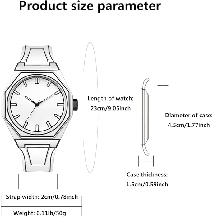 GORBEN Creative Sketch Watch Sports Fashion Quartz Minimalist Black and White Anime Series Watch