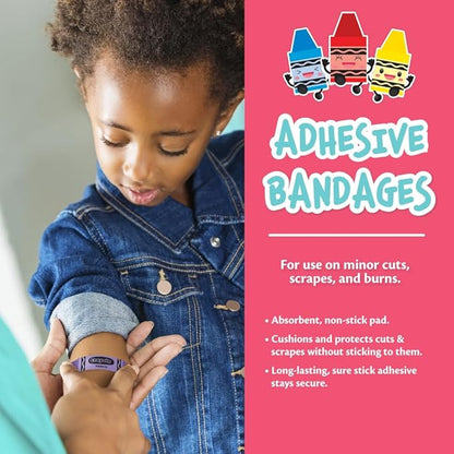 Crayola First Aid Kit, 30 Pieces | First Aid Kit for Kids & Adults, Travel-Friendly Compact for Home, Car, Camping, and Traveling