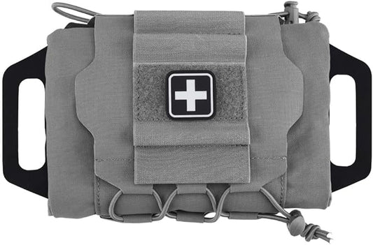 Tactical Medical Molle First Aid Pouch Two Piece System Micro Med kit Emergency Hunting Bag(Medium Size)