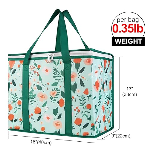 Bodaon 2-Pack Insulated Reusable Grocery Shopping Bags, X-Large Picnic Cooler Bag with Zipper/Zippered Top Cold, Insulated Food/Pizza Delivery Bag for Catering/Doordash/Uber Eats
