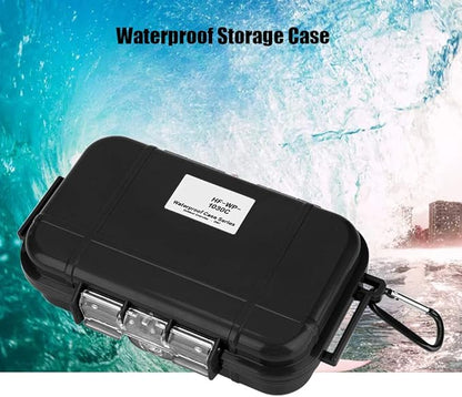 GOTOTOP Waterproof Storage Case, Outdoor Survival Storage Box Shockproof Waterproof Storage Case Airtight Carry Box Container for Outdoors Waterproof Container(Black)
