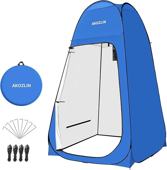 AKOZLIN Portable Pop Up Shower Tent Instant Privacy Dressing Changing Tent Outdoor Shower Room Camp Toilet Tent