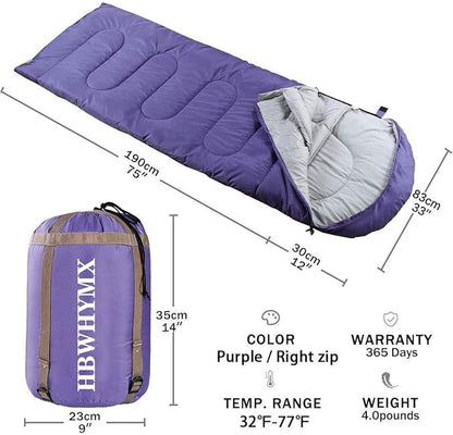 Sleeping Bags for Adults Backpacking Lightweight Waterproof- Cold Weather Sleeping Bag for Warm Camping Hiking Outdoor Travel Hunting with Camping Sleeping Bag