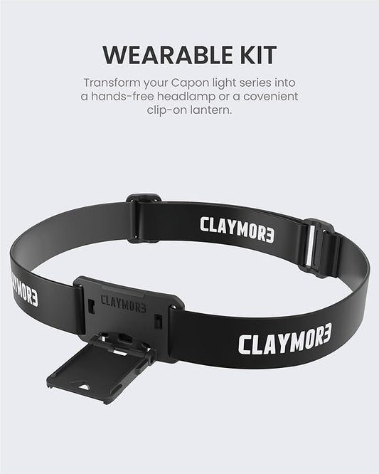 CLAYMORE Capon Wearable Kit - Convertible Headlamp & Clip Lantern for Camping, Hiking, and Outdoor Adventures, Portable & Easy Attachment