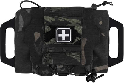 Tactical Medical Molle First Aid Pouch Two Piece System Micro Med kit Emergency Hunting Bag(Medium Size)