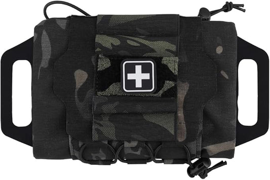 Tactical Medical Molle First Aid Pouch Two Piece System Micro Med kit Emergency Hunting Bag(Medium Size)