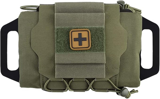 Tactical Medical Molle First Aid Pouch Two Piece System Micro Med kit Emergency Hunting Bag(Medium Size)