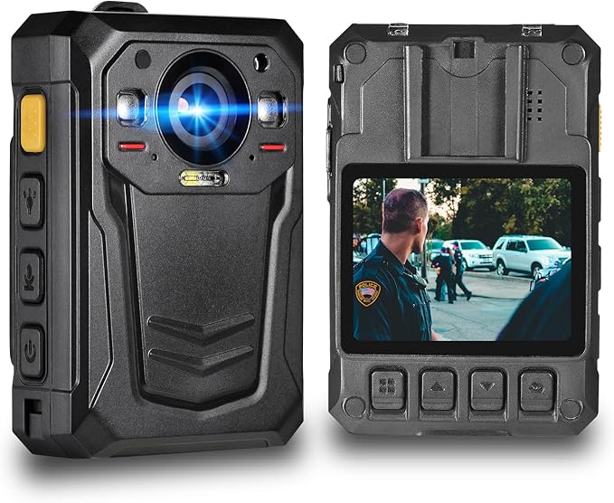 1512P HD Body Camera with Electronic Image Stabilization,13H Record Time, Built-in 3600mAH Battery, Police Body Camera with Audio Record, Night Vision for Law Enforcement(64G)