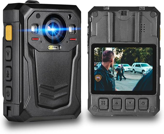 1512P HD Body Camera with Electronic Image Stabilization,13H Record Time, Built-in 3600mAH Battery, Police Body Camera with Audio Record, Night Vision for Law Enforcement(64G)