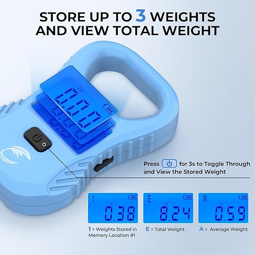 Calamus Lightweight Fish Scale & Lip Grip Combo, Rechargeable Digital Scale with USB Cable, 55lb Capacity, Lip Gripper with Soft Retractable and Detachable Measuring Tape, Fishing Gifts for Men