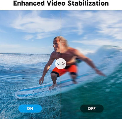 AKASO Brave 7 LE 4K30fps Action Camera with 64GB MicroSDXC U3 Memory Card Accessories Kit Bundle Ultra HD 131FT Waterproof Camera EIS 2.0 WiFi Remote Control Zoom Underwater Camera