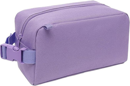 FlowFly Small Insulated Lunch box Portable Soft Bag Mini Cooler Thermal Meal Tote Kit with Buckle for Work, PurpleWithBuckle