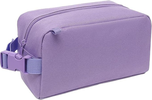 FlowFly Small Insulated Lunch box Portable Soft Bag Mini Cooler Thermal Meal Tote Kit with Buckle for Work, PurpleWithBuckle