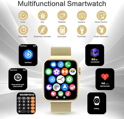 2025 Smart Watches for Women Men Blood Pressure, 1.9"AMOLED Display,AI Watch Face/Da GPT AI/AI Voice, 24/7 Heart Rate Stress Sleep Monitor, IP68 Waterproof, 123 Sports Fitness Tracker for Android iOS