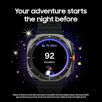Samsung Galaxy Watch Ultra (2025) 47mm LTE Smartwatch, Titanium Casing, Advanced Sleep Coaching, Running Coach, Energy Score, Heart Rate Tracking, GPS, Titanium Blue [US Version, 2 Yr Warranty]