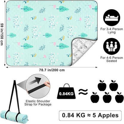 ICOSY Picnic Blankets Beach Blanket, Waterproof Outdoor Blanket Sandproof Picnic Camping Mat Camping Essentials 78" x 59"
