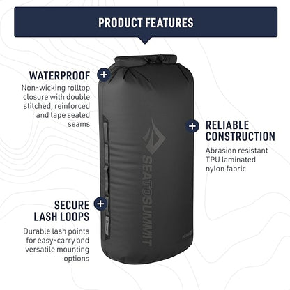 Sea to Summit Big River Dry Bag, Heavy-Duty Dry Storage, 35 Liter, Jet Black