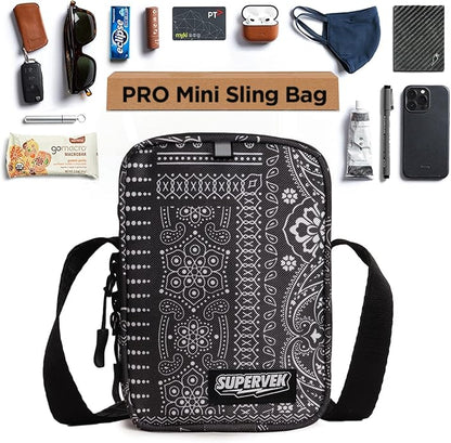 Mini Sling Bag PRO - Waterproof Zip, Fabric & Adjustable Fly Strap | Urban Crossbody Travel Chest For Men Women